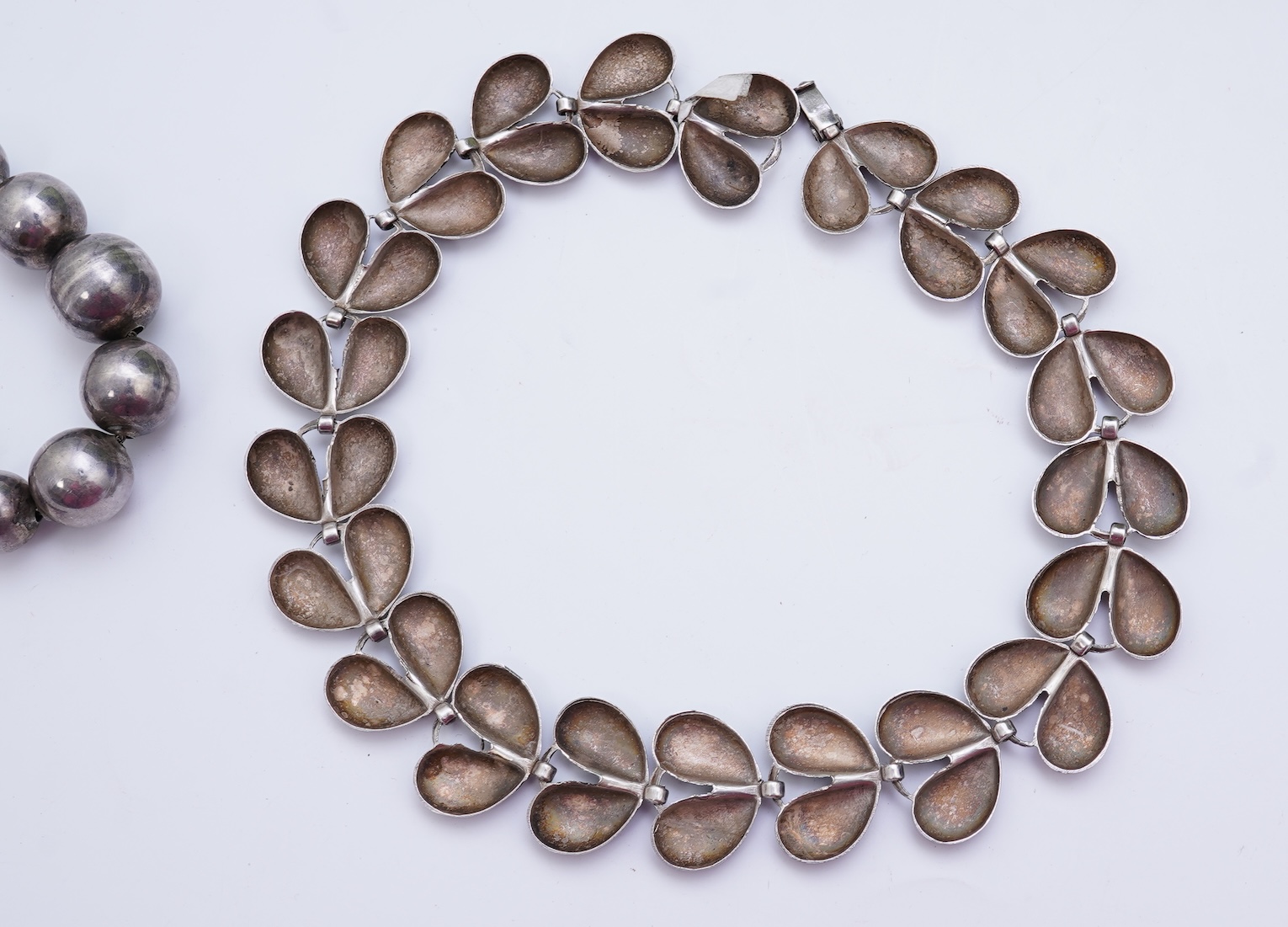 Two silver necklaces